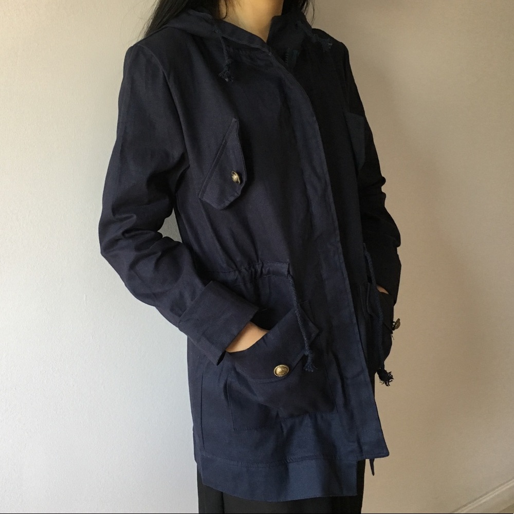 Thin Hooded Zip-Up Utility Jacket - image 2